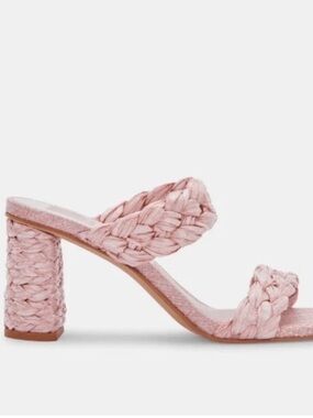 Dolce Vita Y2K Chic Pink Paily Raffia Braided Sandals Women’s Size 7.5-8